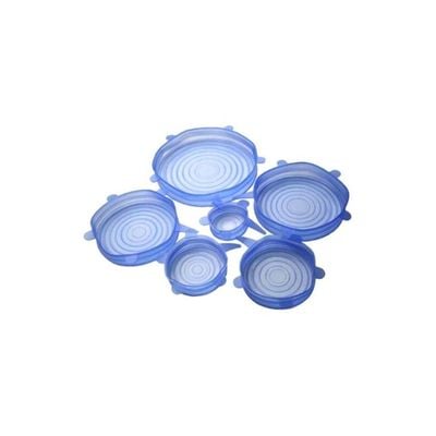 6-Piece Food Cover Stretch Lids Set Multicolour