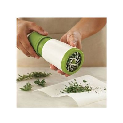 Herb Mill Grinder White/Green 7.5x17.5x7.5centimeter