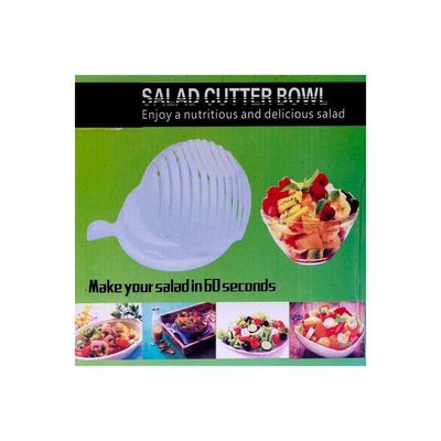 Best Quality Salad Cutter Bowl - 1 Piece White 23cm