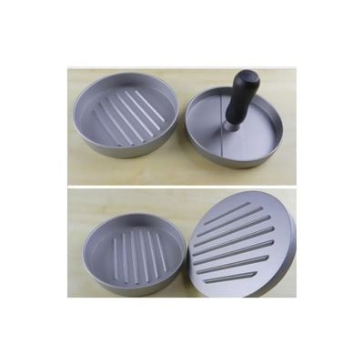 Manual Press Burger Maker Silver/Black