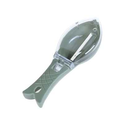 Fish Scale Skin Scraping Brush Peeler Green/Clear 16x5centimeter