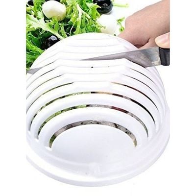 Salad Maker Cutter Bowl White 22.5 x 10cm