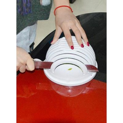 Salad Maker Cutter Bowl White 22.5 x 10cm