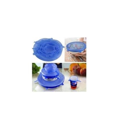 Set Of 6 Fresh Food Cover Lids Multicolour