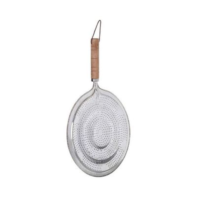 Ring Heat Diffuser With Wooden Handle Silver