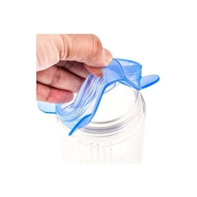 6-Piece Silicone Stretch Lid Set Blue