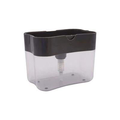 Soap Dispenser With Sponge Holder Grey/Clear