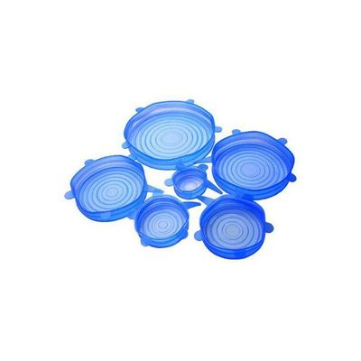 6Pcs Universal Silicone Suction Lid Bowl Pan Cooking Pot Lid Silicon Stretch Lids Silicone Cover Pan Spill Lid Stopper Cover Silicon Stretch Lids Food Fresh Cover Multicolour