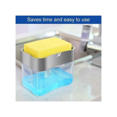 Soap Pump Dispenser And Sponge Holder For Kitchen Multicolor