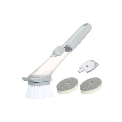 Soap Dispensing Dish Brush Grey