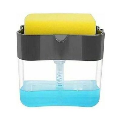 Soap Dispenser With Loofah Holder Clear