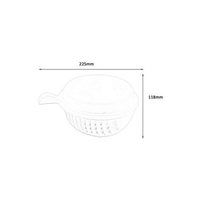 Salad Cutter Bowl White 22.5x18x10centimeter