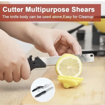 2 In 1 Smart Board Vegetable Cutter Kitchen Knife Cutting Bread Black