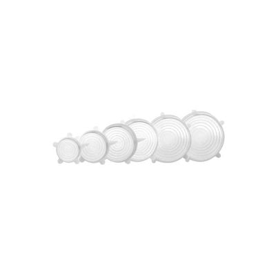 6-Piece Silicone Stretch Lid Set Clear