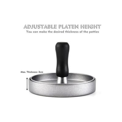 Burger Press Patty Maker Silver 9.50 x 9.50 x 0.27cm