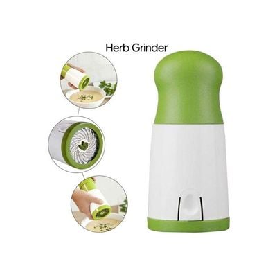 Manual Herb Grinder Green/White 17.5x7.3x7.3centimeter