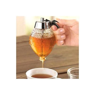 Non Drip Honey Dispenser Clear/Silver 200ml