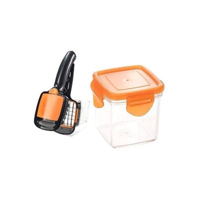 6-Piece Fruit And Vegetable Cutter Black/Orange/Clear One Size