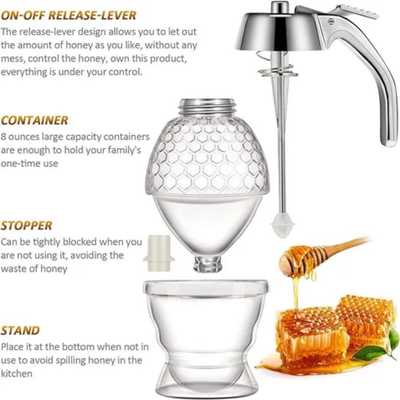 Honey Jar Juice Dispenser Clear