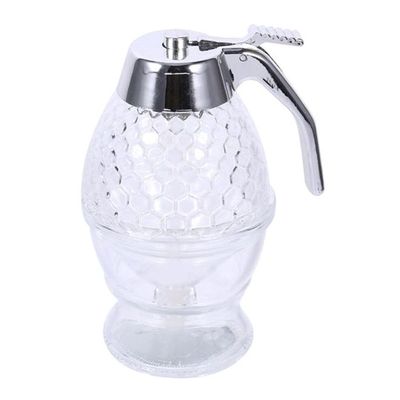 Honey Drain Pot Juice Dispenser Clear/Silver