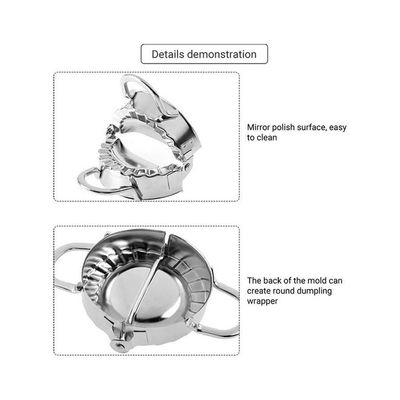 Stainless Steel Dumpling Maker Silver 9x5x7.5cm