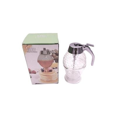 Honey Syrup Dispenser Clear/Silver 83x100x150millimeter