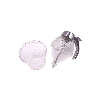 Honey Syrup Dispenser Clear/Silver 83x100x150millimeter