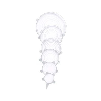 6-Piece Silicone Stretch Lid Set Clear