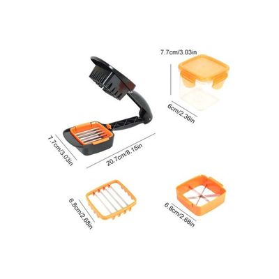 5-In-1 Fruit And Vegetable Cutter Orange/Black