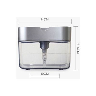 Automatic Kitchen Soap Dispenser Grey/Clear 14.5 x 10 x 13cm