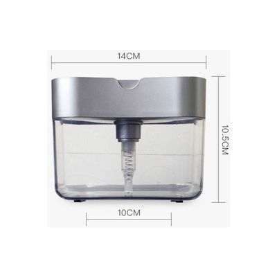 Automatic Kitchen Soap Dispenser Grey/Clear 14.5 x 10 x 13cm