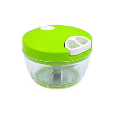 Household Manual Multi Function Mixer Kitchen Chopper Meat Grinder Cooking Chopper Green-White 8.5 X 12.5 X 8cm