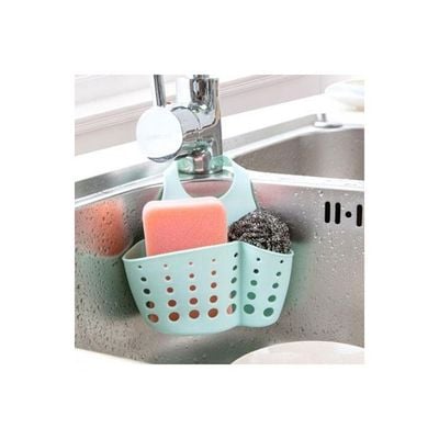 Adjustable Housing Cradle Sponge Holder Blue 8.5x8x4.5centimeter