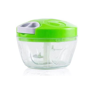 Household Manual Multi Function Mixer Kitchen Chopper Meat Grinder Green-White 8.5 X 12.5 X 8cm