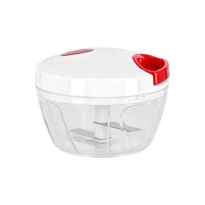 Mini Pull Vegetable Chopper Clear/Red/White