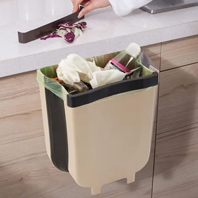 Portable Trash Can for Hanging over Kitchen Drawer Pink/Black 29 x 18 x 25cm