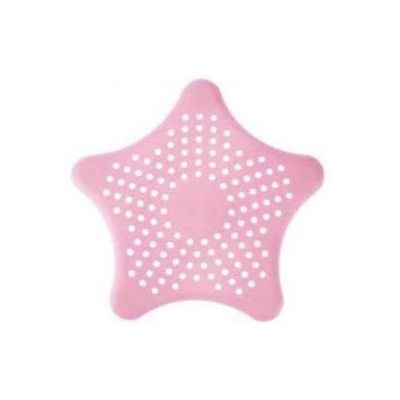 Silicone Water Drain Stopper For Kitchen And Bath Sinks Star Shape Pink