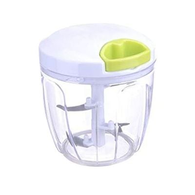 Manual Vegetable Chopper White/Clear 0.9L