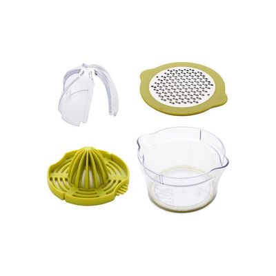 Manual Juicer With Built-in Measuring Cup Green/Clear