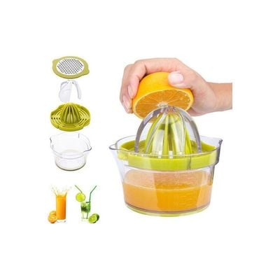 Manual Juicer With Built-in Measuring Cup Green/Clear