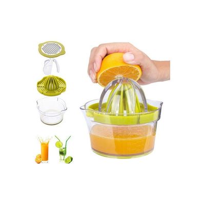 Manual Juicer With Built-in Measuring Cup Green/Clear