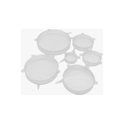 6-Piece Urban Utility Silicone Stretch Lid Bowl Cover Clear Standard