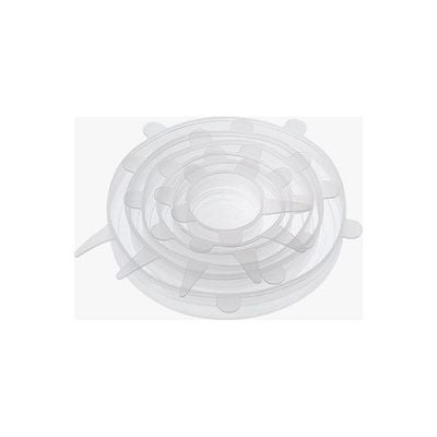 6-Piece Urban Utility Silicone Stretch Lid Bowl Cover Clear Standard