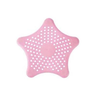 Silicone Water Drain Stopper For Kitchen And Bath Sinks Star Shape Pink 14 x 9 x 2.1cm