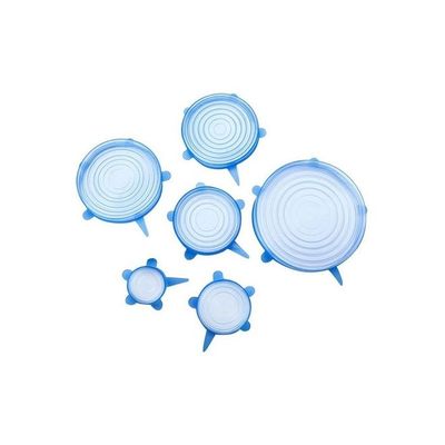 6-Piece Urban Utility Silicone Stretch Lid Bowl Cover Blue Standard