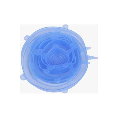 6-Piece Urban Utility Silicone Stretch Lid Bowl Cover Blue Standard