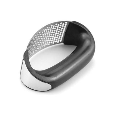 Mini Stainless Steel Garlic Grater with Handle Silver/Black