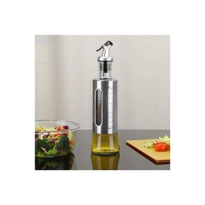 Oil Dispenser Bottle with Scale Silver 500ml