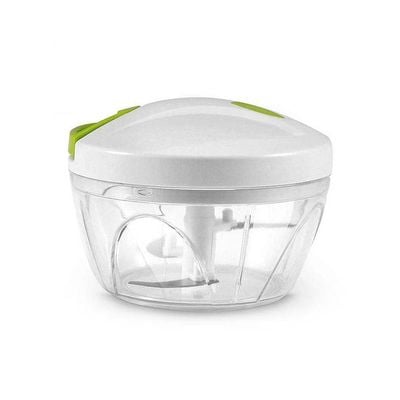 Manual Mini Food Vegetable Pull Chopper White/Clear 8x13x13centimeter