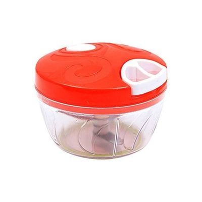 Hand Chopper Manual Rope Food Processor Shredder Salad Maker Garlic Onion Slicer Cutter red 13*13*13cm